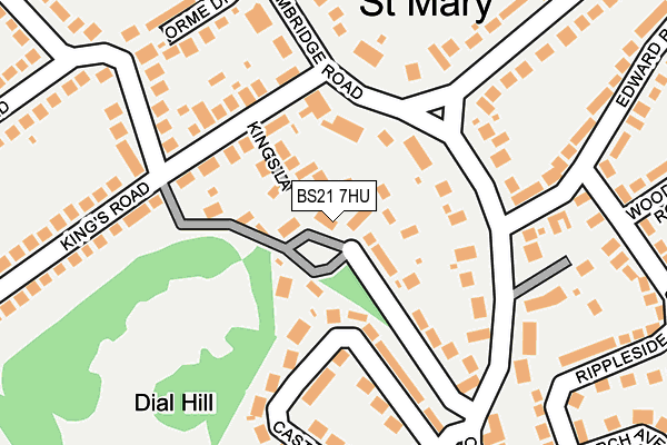 BS21 7HU map - OS OpenMap – Local (Ordnance Survey)