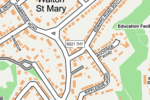 BS21 7HY map - OS OpenMap – Local (Ordnance Survey)