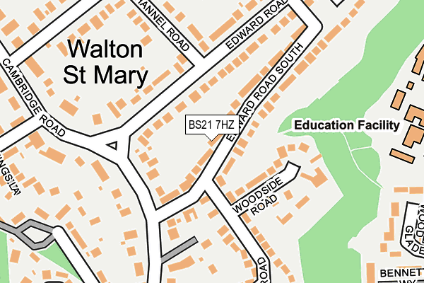 BS21 7HZ map - OS OpenMap – Local (Ordnance Survey)