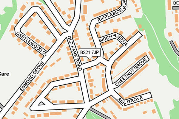 BS21 7JP map - OS OpenMap – Local (Ordnance Survey)