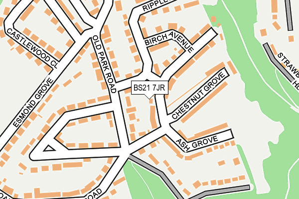 BS21 7JR map - OS OpenMap – Local (Ordnance Survey)