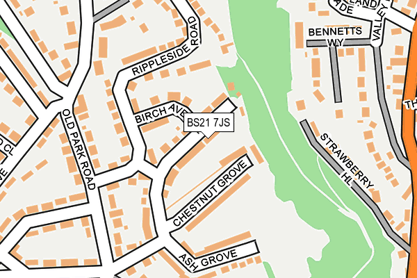 BS21 7JS map - OS OpenMap – Local (Ordnance Survey)