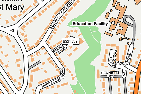 BS21 7JY map - OS OpenMap – Local (Ordnance Survey)