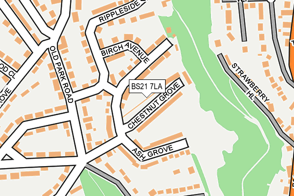 BS21 7LA map - OS OpenMap – Local (Ordnance Survey)