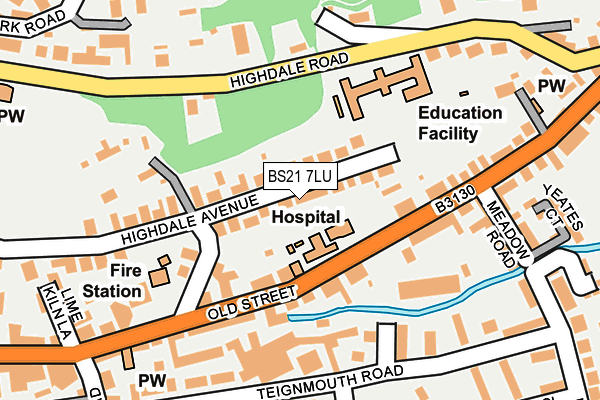 BS21 7LU map - OS OpenMap – Local (Ordnance Survey)