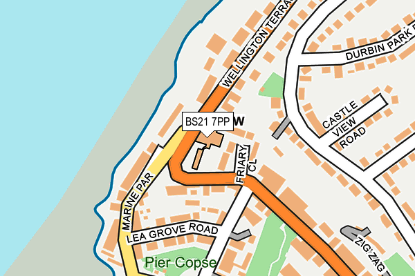 BS21 7PP map - OS OpenMap – Local (Ordnance Survey)