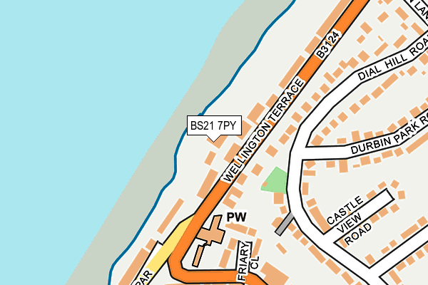 BS21 7PY map - OS OpenMap – Local (Ordnance Survey)