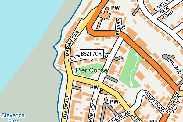 BS21 7QR map - OS OpenMap – Local (Ordnance Survey)