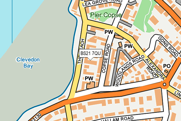 Map of CLEVEDON PIER AND HERITAGE CIC at local scale