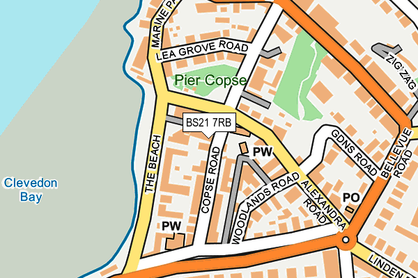 BS21 7RB map - OS OpenMap – Local (Ordnance Survey)