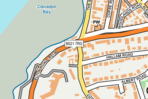 BS21 7RG map - OS OpenMap – Local (Ordnance Survey)