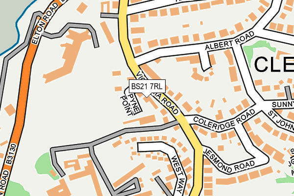 BS21 7RL map - OS OpenMap – Local (Ordnance Survey)