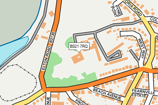 BS21 7RQ map - OS OpenMap – Local (Ordnance Survey)