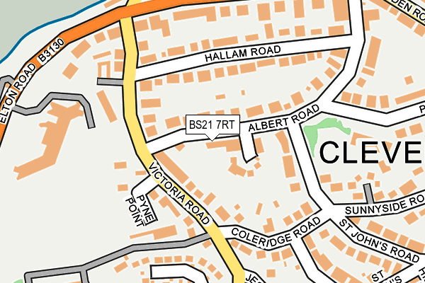 BS21 7RT map - OS OpenMap – Local (Ordnance Survey)