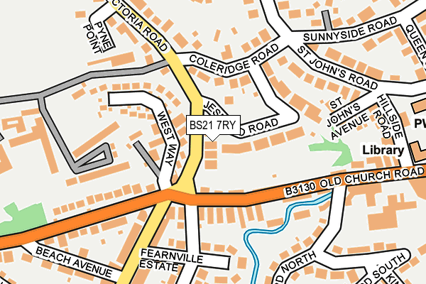 BS21 7RY map - OS OpenMap – Local (Ordnance Survey)