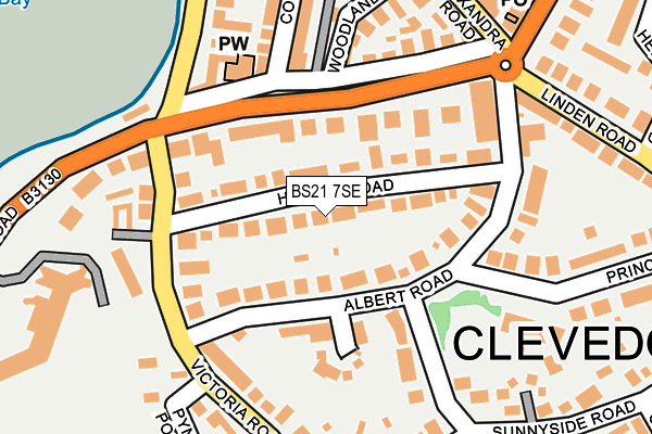 BS21 7SE map - OS OpenMap – Local (Ordnance Survey)