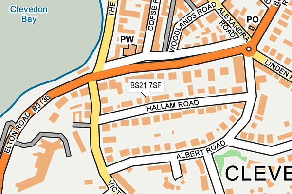 BS21 7SF map - OS OpenMap – Local (Ordnance Survey)
