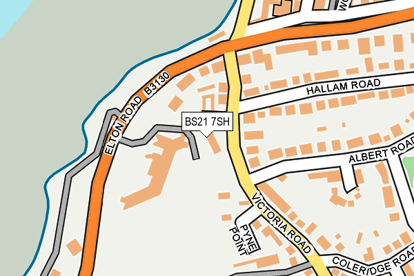 BS21 7SH map - OS OpenMap – Local (Ordnance Survey)