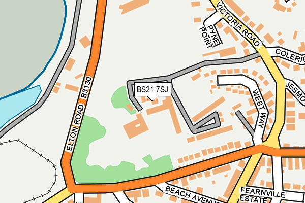 BS21 7SJ map - OS OpenMap – Local (Ordnance Survey)