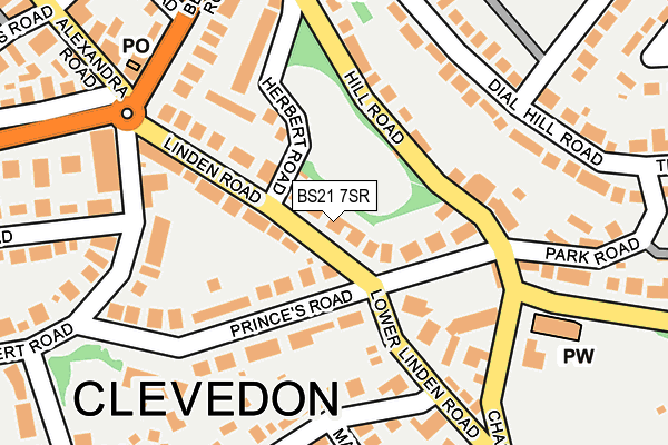 BS21 7SR map - OS OpenMap – Local (Ordnance Survey)