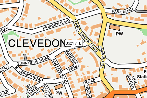 BS21 7TL map - OS OpenMap – Local (Ordnance Survey)