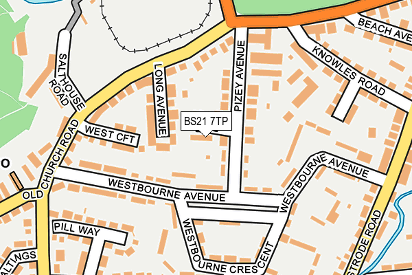 BS21 7TP map - OS OpenMap – Local (Ordnance Survey)