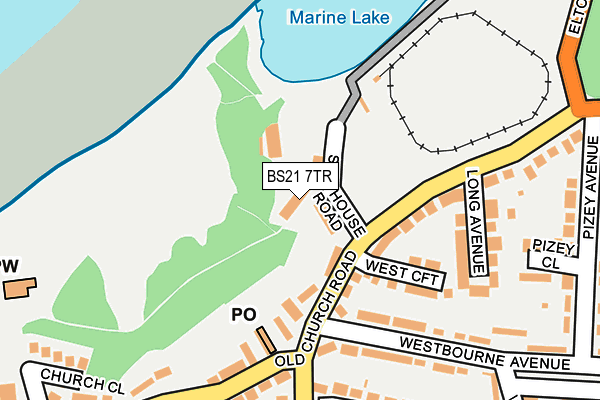 BS21 7TR map - OS OpenMap – Local (Ordnance Survey)