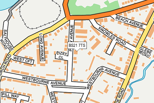 BS21 7TS map - OS OpenMap – Local (Ordnance Survey)