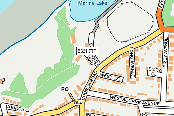BS21 7TT map - OS OpenMap – Local (Ordnance Survey)