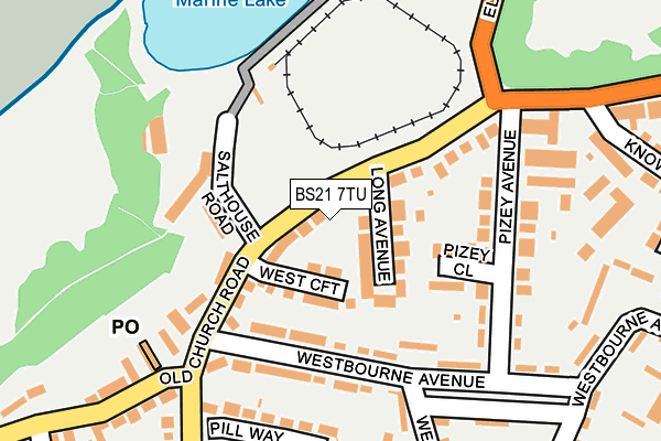 BS21 7TU map - OS OpenMap – Local (Ordnance Survey)