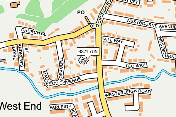 BS21 7UN map - OS OpenMap – Local (Ordnance Survey)