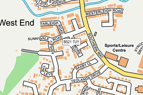 BS21 7UY map - OS OpenMap – Local (Ordnance Survey)