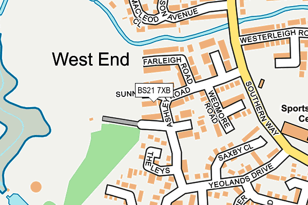BS21 7XB map - OS OpenMap – Local (Ordnance Survey)