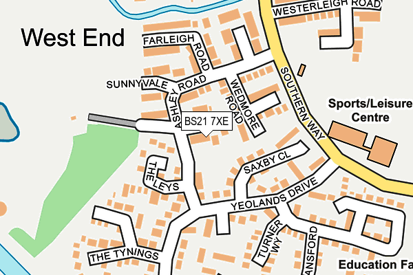 BS21 7XE map - OS OpenMap – Local (Ordnance Survey)