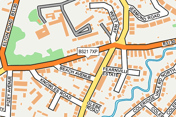 BS21 7XP map - OS OpenMap – Local (Ordnance Survey)