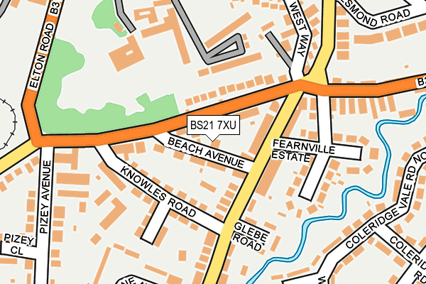 BS21 7XU map - OS OpenMap – Local (Ordnance Survey)