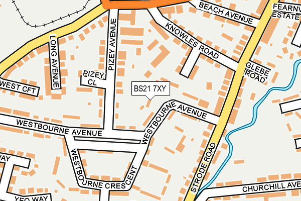 BS21 7XY map - OS OpenMap – Local (Ordnance Survey)