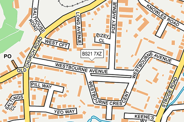 BS21 7XZ map - OS OpenMap – Local (Ordnance Survey)