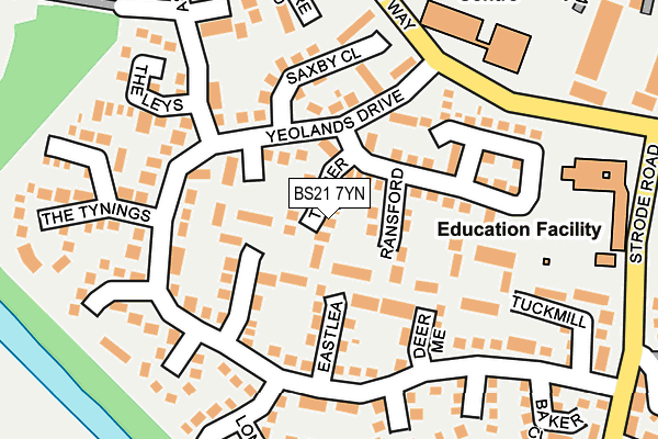 BS21 7YN map - OS OpenMap – Local (Ordnance Survey)