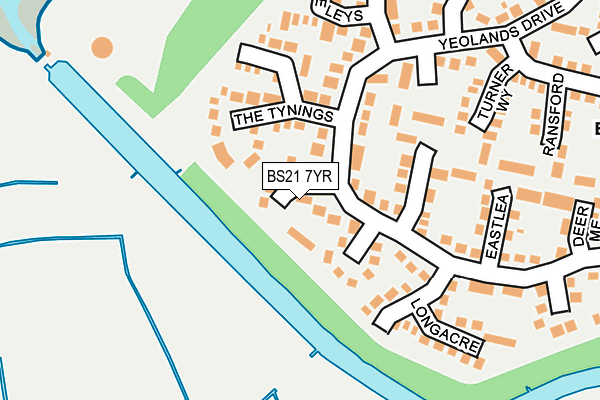 BS21 7YR map - OS OpenMap – Local (Ordnance Survey)
