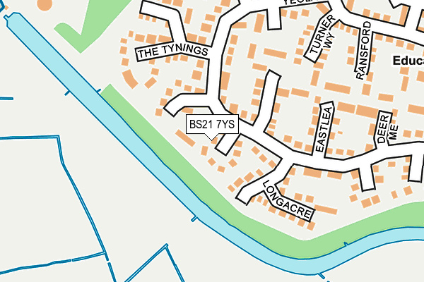 BS21 7YS map - OS OpenMap – Local (Ordnance Survey)