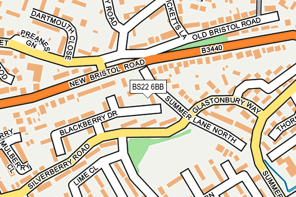 BS22 6BB map - OS OpenMap – Local (Ordnance Survey)