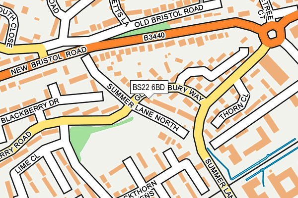 BS22 6BD map - OS OpenMap – Local (Ordnance Survey)