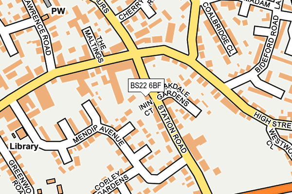 BS22 6BF map - OS OpenMap – Local (Ordnance Survey)
