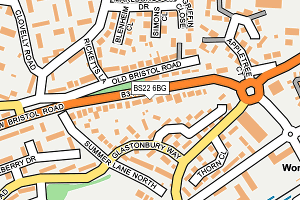 BS22 6BG map - OS OpenMap – Local (Ordnance Survey)