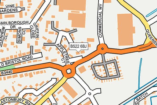 BS22 6BJ map - OS OpenMap – Local (Ordnance Survey)