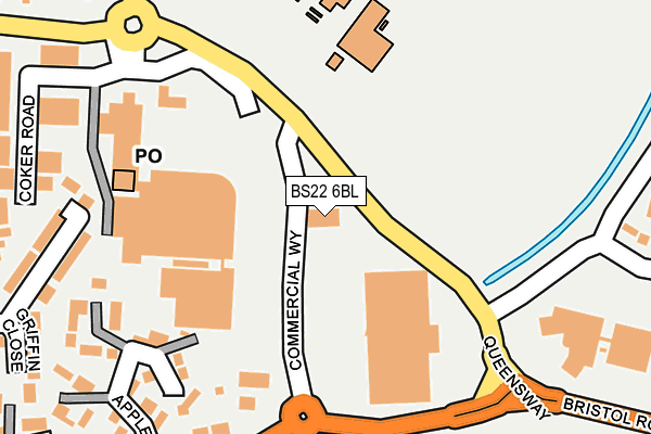 BS22 6BL map - OS OpenMap – Local (Ordnance Survey)