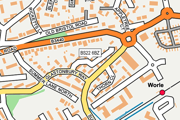 BS22 6BZ map - OS OpenMap – Local (Ordnance Survey)