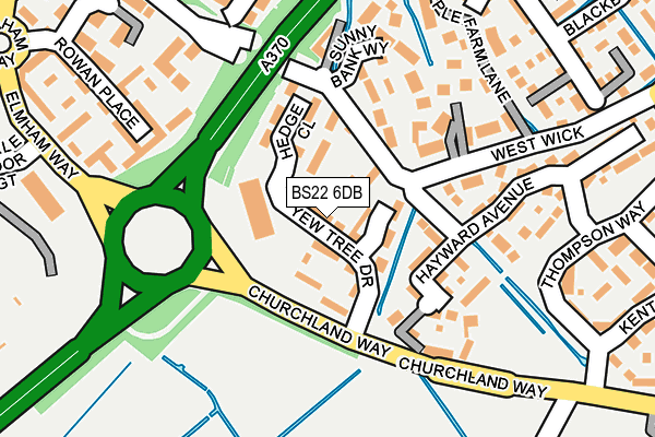 BS22 6DB map - OS OpenMap – Local (Ordnance Survey)