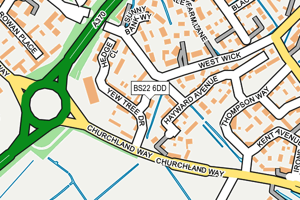 BS22 6DD map - OS OpenMap – Local (Ordnance Survey)